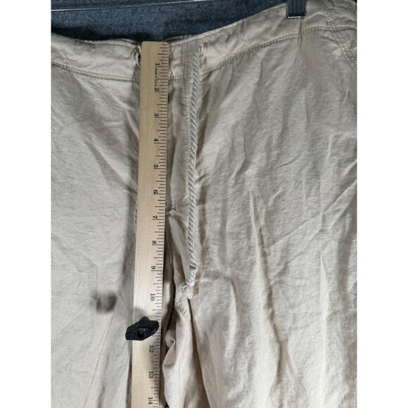 Eddie Bauer Pants Women XL Linen Blend Drawstring Straight leg‎ Relax Vacation - Picture 4 of 8